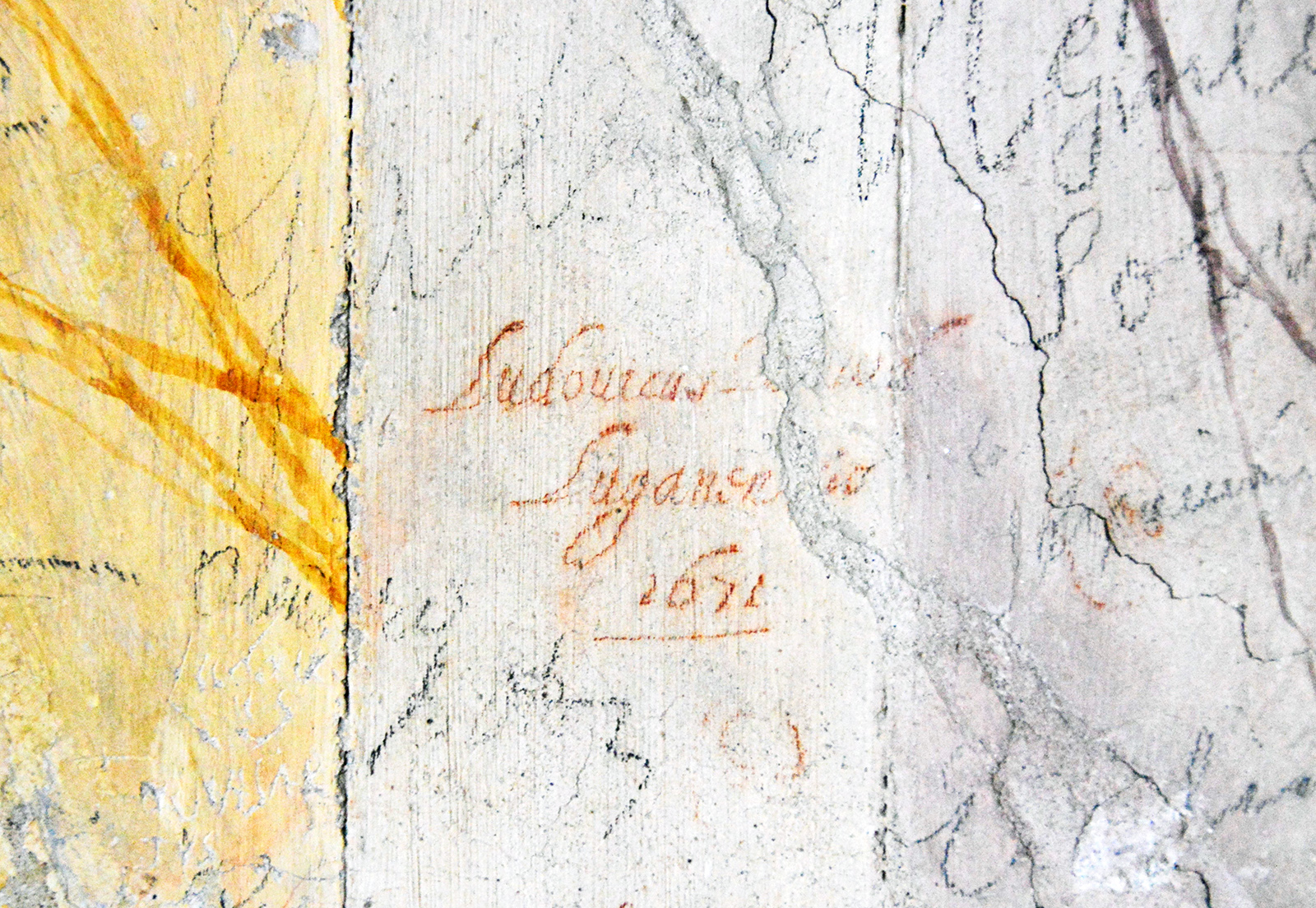 firma Ludovicus David Luganensis 1671 nella Galleria dei Mesi m low
